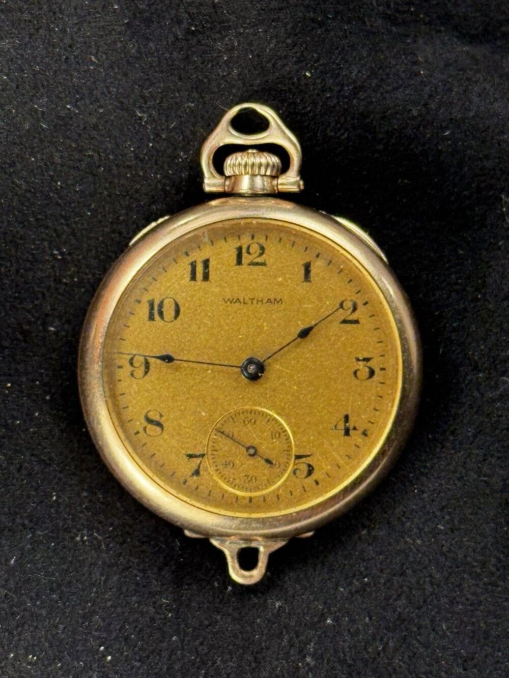 1919 Waltham Grade 225 17J 12S Pocket Watch Wadsworth 20 Yr Gold Filled Case